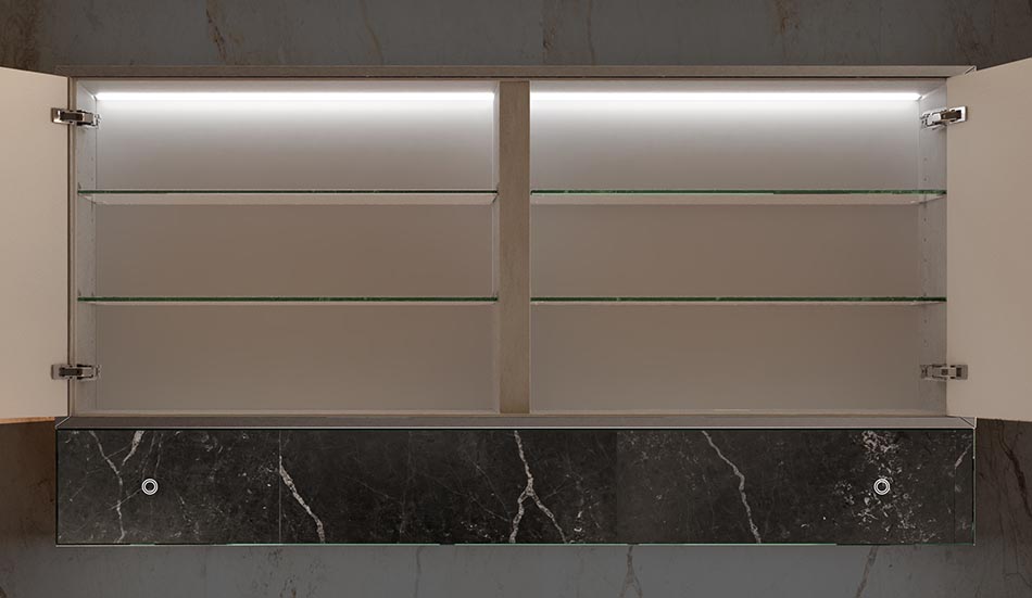 LED skapītis Lily ar viedo spoguli un Bluetooth funkciju | ARTFORMA