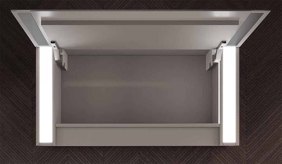 Atverams skapja priekšējais vāks