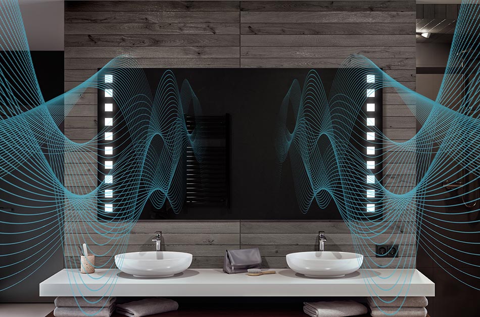 Audio sistēma ir ideāla izvēle cilvēkiem, kas novērtē augstu skaņas kvalitāti. Iebūvēto skaņas devēju dēļ skaņa ir īpaši tīra un skaidra, ko pastiprina spēcīgāki basi. Izplatiet mūziku visā vannas istabā vai klausieties podcastus savā ikdienas rutīnā.