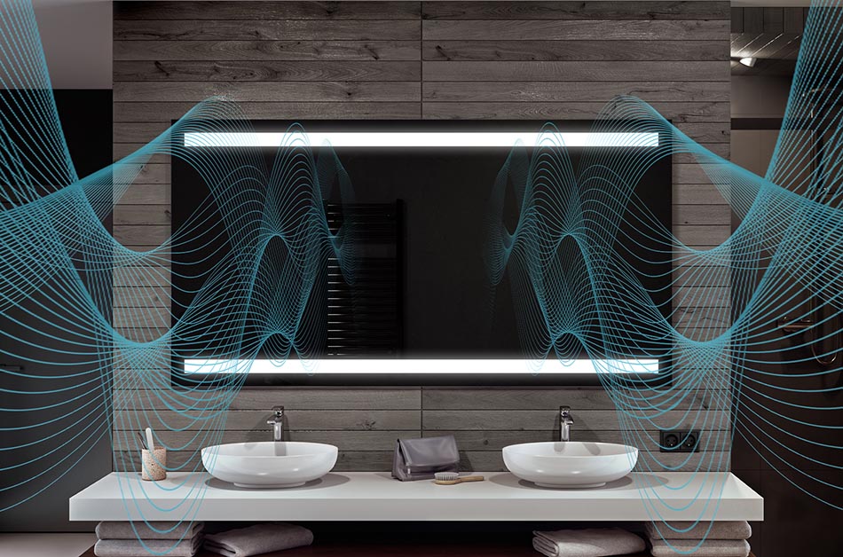 Audio sistēma ir ideāla izvēle cilvēkiem, kas novērtē augstu skaņas kvalitāti. Iebūvēto skaņas devēju dēļ skaņa ir īpaši tīra un skaidra, ko pastiprina spēcīgāki basi. Izplatiet mūziku visā vannas istabā vai klausieties podcastus savā ikdienas rutīnā.
