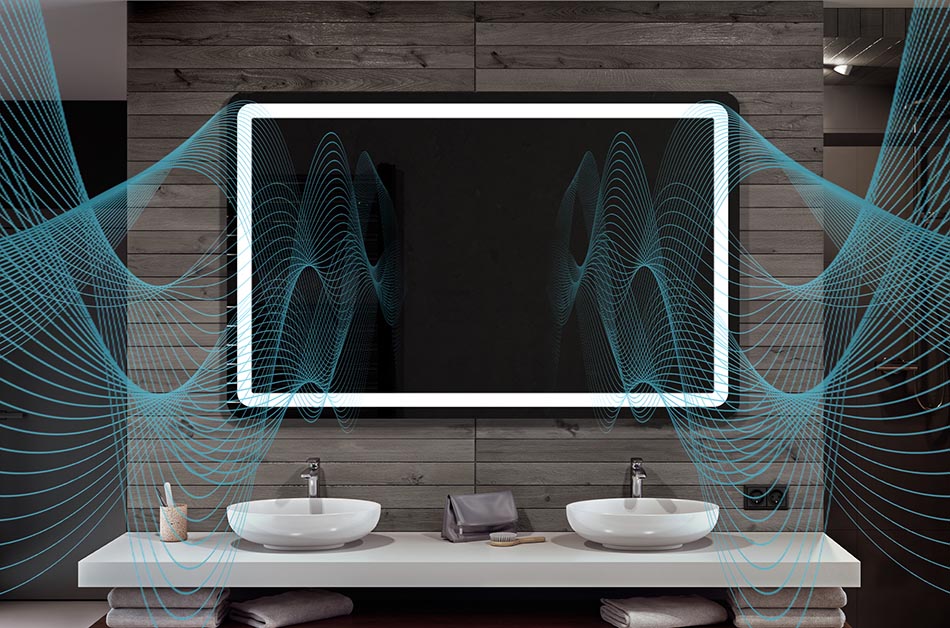 Audio sistēma ir ideāla izvēle cilvēkiem, kas novērtē augstu skaņas kvalitāti. Iebūvēto skaņas devēju dēļ skaņa ir īpaši tīra un skaidra, ko pastiprina spēcīgāki basi. Izplatiet mūziku visā vannas istabā vai klausieties podcastus savā ikdienas rutīnā.