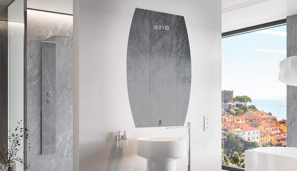 Neregulārs spogulis ar maigu vides apgaismojumu elegantiem interjeriem | ARTFORMA