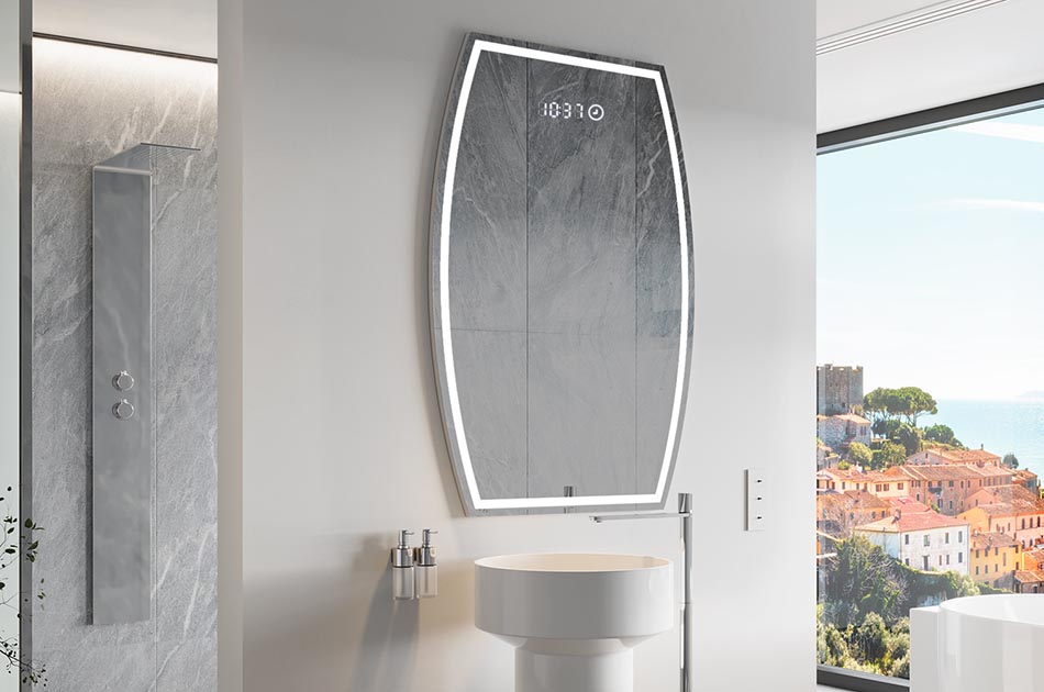 Neregulārs spogulis ar maigu vides apgaismojumu elegantiem interjeriem | ARTFORMA