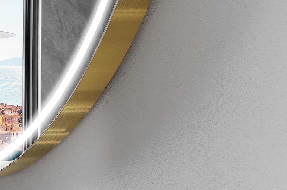 Neregulārs spogulis ar maigu vides apgaismojumu elegantiem interjeriem | ARTFORMA