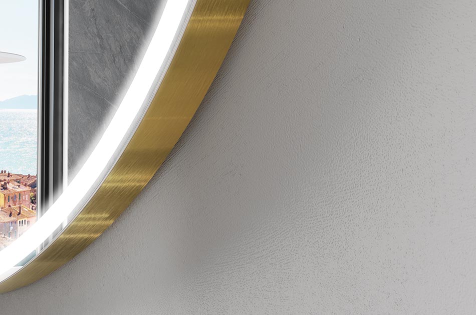 Neregulārs spogulis ar maigu vides apgaismojumu elegantiem interjeriem | ARTFORMA