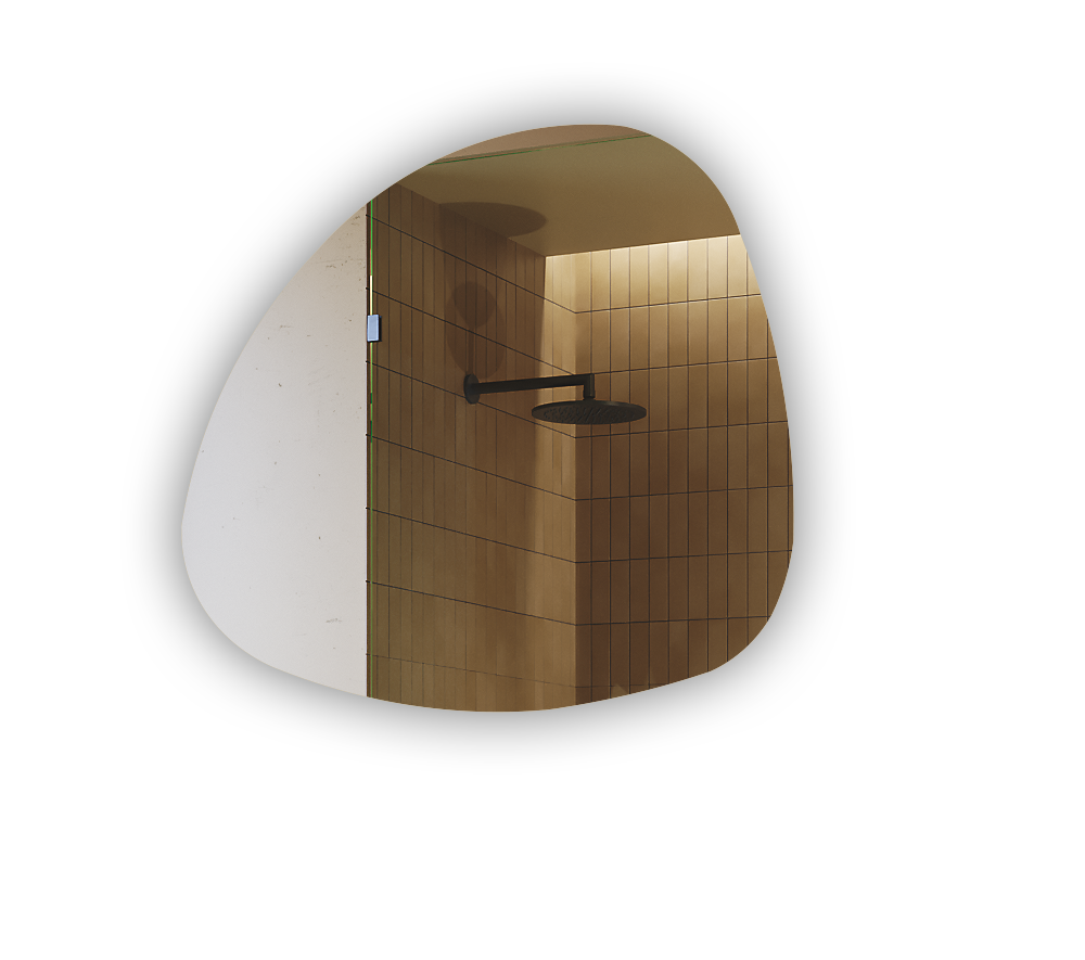 Neregulārs LED spogulis