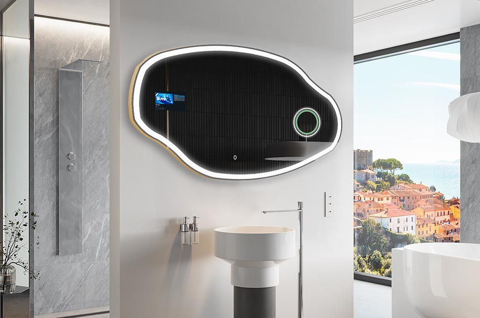 Interaktīvais spogulis ar Google Assistant funkciju ir inovatīva ierīce, kas apvieno spoguļa funkcijas ar multimediju ierīces funkcijām un Google balss palīgu. Jūs varat viegli izmantot plašu funkciju klāstu, piemēram, pārbaudīt laika apstākļus, veikt balss piezīmes, skatīt kalendāru, palaist straumēšanas lietotnes, izmantot Google meklēšanu, veikt videozvanus.
