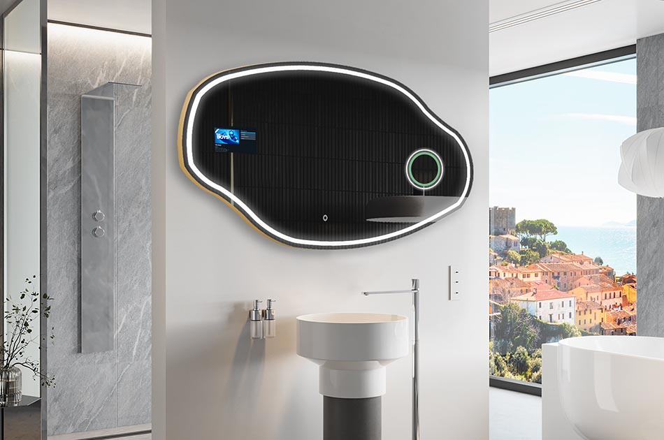 Interaktīvais spogulis ar Google Assistant funkciju ir inovatīva ierīce, kas apvieno spoguļa funkcijas ar multimediju ierīces funkcijām un Google balss palīgu. Jūs varat viegli izmantot plašu funkciju klāstu, piemēram, pārbaudīt laika apstākļus, veikt balss piezīmes, skatīt kalendāru, palaist straumēšanas lietotnes, izmantot Google meklēšanu, veikt videozvanus.