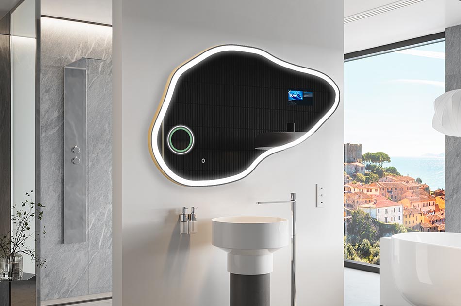 Interaktīvais spogulis ar Google Assistant funkciju ir inovatīva ierīce, kas apvieno spoguļa funkcijas ar multimediju ierīces funkcijām un Google balss palīgu. Jūs varat viegli izmantot plašu funkciju klāstu, piemēram, pārbaudīt laika apstākļus, veikt balss piezīmes, skatīt kalendāru, palaist straumēšanas lietotnes, izmantot Google meklēšanu, veikt videozvanus.