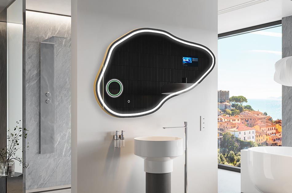 Interaktīvais spogulis ar Google Assistant funkciju ir inovatīva ierīce, kas apvieno spoguļa funkcijas ar multimediju ierīces funkcijām un Google balss palīgu. Jūs varat viegli izmantot plašu funkciju klāstu, piemēram, pārbaudīt laika apstākļus, veikt balss piezīmes, skatīt kalendāru, palaist straumēšanas lietotnes, izmantot Google meklēšanu, veikt videozvanus.