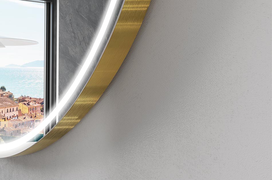 Viedais spogulis ar neregulāru formu, ideāli piemērots modernai vannas istabai | ARTFORMA