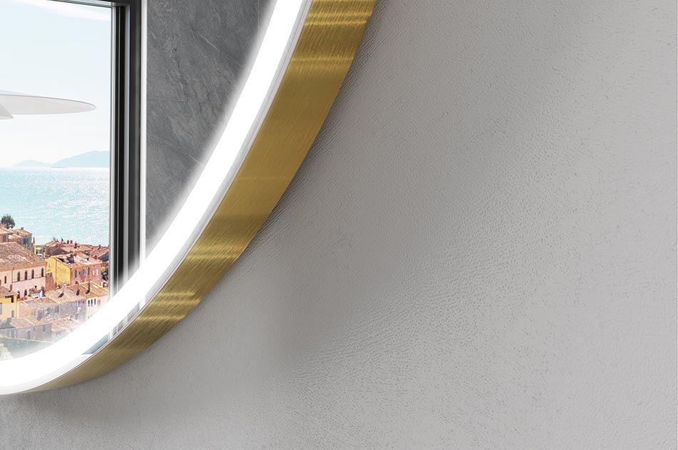 Viedais spogulis ar neregulāru formu, ideāli piemērots modernai vannas istabai | ARTFORMA