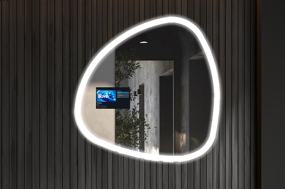 Interaktīvais spogulis ar Google Assistant funkciju ir inovatīva ierīce, kas apvieno spoguļa funkcijas ar multimediju ierīces funkcijām un Google balss palīgu. Jūs varat viegli izmantot plašu funkciju klāstu, piemēram, pārbaudīt laika apstākļus, veikt balss piezīmes, skatīt kalendāru, palaist straumēšanas lietotnes, izmantot Google meklēšanu, veikt videozvanus.