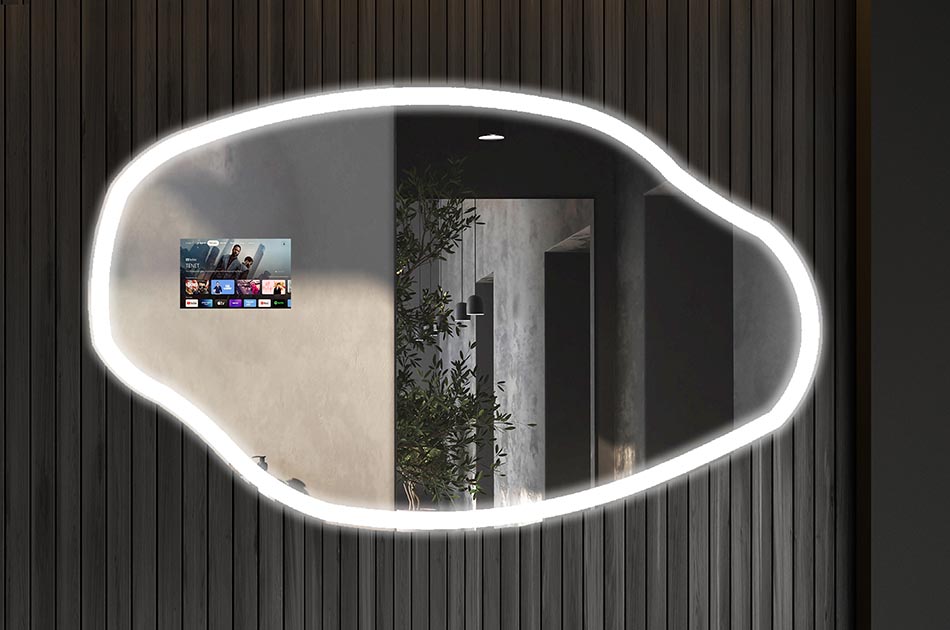 Interaktīvais spogulis ar Google Assistant funkciju ir inovatīva ierīce, kas apvieno spoguļa funkcijas ar multimediju ierīces funkcijām un Google balss palīgu. Jūs varat viegli izmantot plašu funkciju klāstu, piemēram, pārbaudīt laika apstākļus, veikt balss piezīmes, skatīt kalendāru, palaist straumēšanas lietotnes, izmantot Google meklēšanu, veikt videozvanus.
