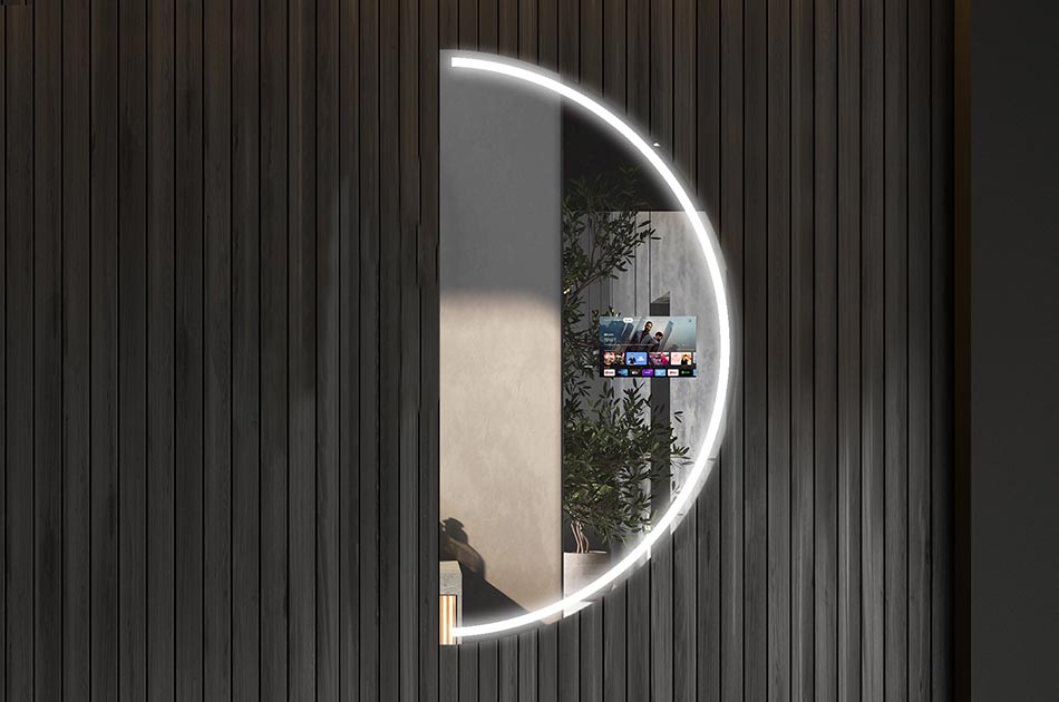 Interaktīvais spogulis ar Google Assistant funkciju ir inovatīva ierīce, kas apvieno spoguļa funkcijas ar multimediju ierīces funkcijām un Google balss palīgu. Jūs varat viegli izmantot plašu funkciju klāstu, piemēram, pārbaudīt laika apstākļus, veikt balss piezīmes, skatīt kalendāru, palaist straumēšanas lietotnes, izmantot Google meklēšanu, veikt videozvanus.