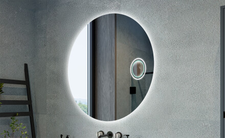 Apaļi klasiskie spoguļi ar apgaismojumu