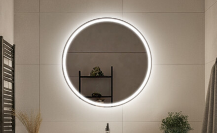 Apaļi spoguļi ar baterijām