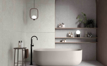 Grīdas flīzes 60x120 cm, pelēkas, matētas A4H1096 Shellstone Grigio