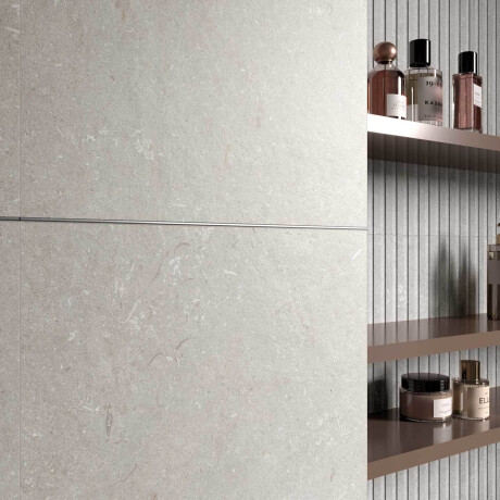 Sienas flīzes 60x120 cm, pelēkas, matētas A4H1097 Shellstone Grigio Rigat-One #4