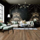 Glazēti grīdas flīzes 60x120 ar zelta dzīslu, matētas, rektificētas A4H110 Pierre Black #3