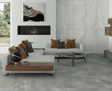 Glazēti grīdas flīzes 60x120 cm, gaiši pelēkas, matētas, rektificētas, A4H125 Materia Pearl