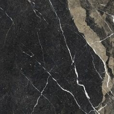 Glazēts grīdas keramikas flīzes „Pierre Black“ 120x120 cm, melnas, spīdīgas, ar zelta dzīslu, rektificētas A4H197 #22