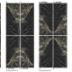 Lielformāta gres flīzes grīdai 120x280 cm, „Bookmatch“, melnas, spīdīgas, ar zelta dzīslu, rektificētas, A4H203 Pierre Black #3