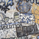 Glazēti grīdas flīzes 120x280 cm, pelēkas, matētas, rektificētas A4H248 City Graffiti Grey #2
