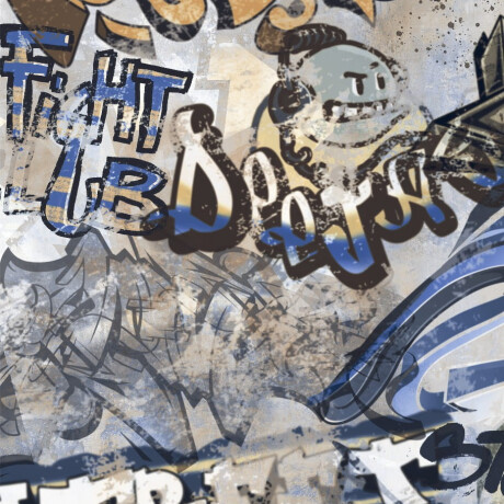 Glazēti grīdas flīzes 120x280 cm, pelēkas, matētas, rektificētas A4H248 City Graffiti Grey #5