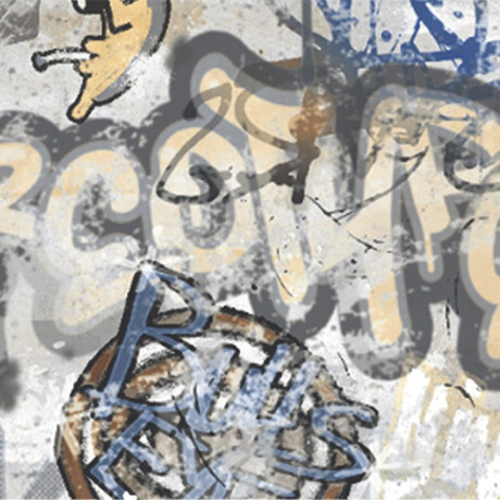 Glazēti grīdas flīzes 120x280 cm, pelēkas, matētas, rektificētas A4H248 City Graffiti Grey #7