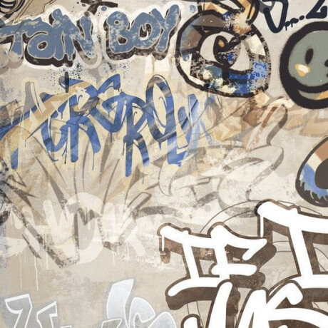 Liela formāta glazētas grīdas flīzes 120x280 cm, matētas, bēšas, rektificētas A4H255 City Graffiti Beige #4
