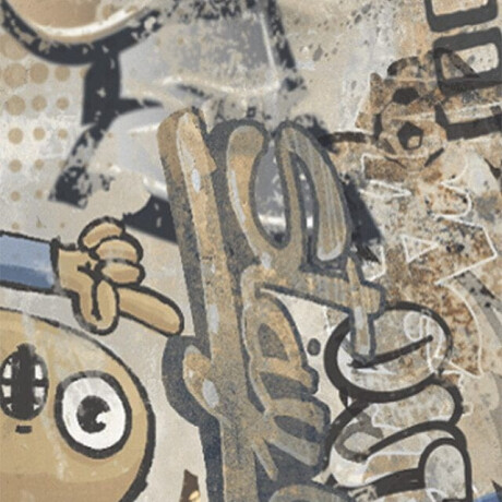 Liela formāta glazētas grīdas flīzes 120x280 cm, matētas, bēšas, rektificētas A4H255 City Graffiti Beige #7