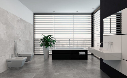 Keramikas flīze 60x120 cm, akmens balta, matēta, A4H291 Lop White