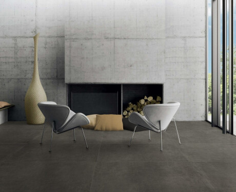 Glazēti grīdas flīzes 60x120 cm, tumši pelēks betona krāsā, matētas, rektificētas A4H327 Massive Dimgray