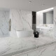 Lielformāta glancēta gres flīze 120x270 cm ar pelēku dzīslu, rektificēta A4H451 Statuario Superiore #3