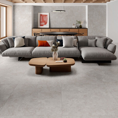 Grīdas flīzes 100x100, šķērsgriezuma travertīns, matēts, pelēks A4H497 Chrono Grey #1