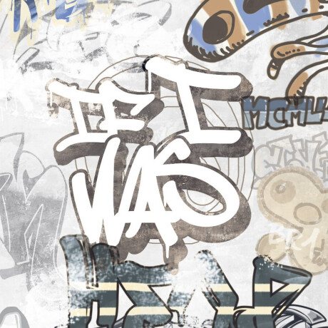 Glazēti grīdas flīzes 120x280 cm, pelēkas, matētas, rektificētas A4H640 City Graffiti White #2