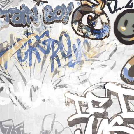 Glazēti grīdas flīzes 120x280 cm, pelēkas, matētas, rektificētas A4H640 City Graffiti White #3