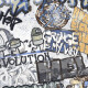 Glazēti grīdas flīzes 120x280 cm, pelēkas, matētas, rektificētas A4H640 City Graffiti White #4