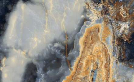 Lielformāta keramikas flīzes 120x280, tumši zils marmors ar vēnām, spīdīgas, A4H674 Eterno Blu