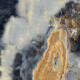 Lielformāta keramikas flīzes 120x280, tumši zils marmors ar vēnām, spīdīgas, A4H674 Eterno Blu #1