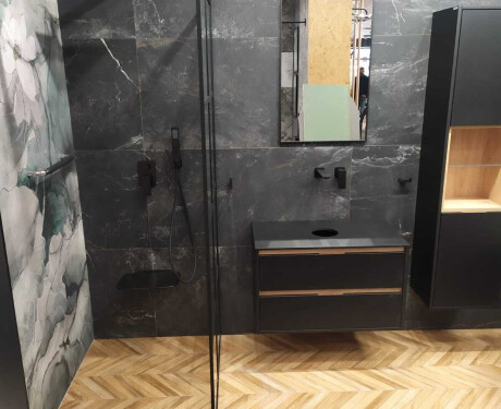 Glazēti grīdas flīzes 60x120 cm, melnas, matētas, rektificētas A4H85 Iroc Black