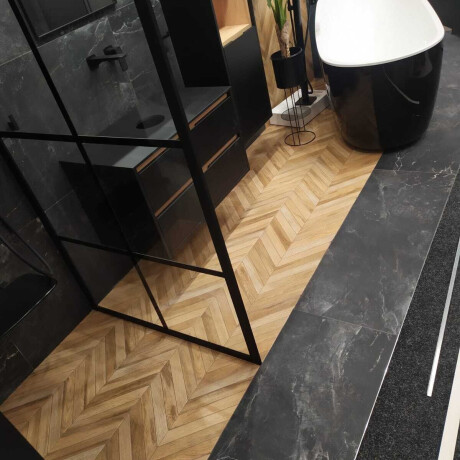 Glazēti grīdas flīzes 60x120 cm, melnas, matētas, rektificētas A4H85 Iroc Black #6