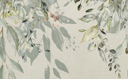 Sienas flīzes 60x120 cm, pelēkas ar ziedu motīviem, matētas A4H918 Flower
