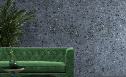 Glazēti grīdas flīzes 60x120, antracīta krāsā, matētas, rektificētas, A4H98, terrazzo