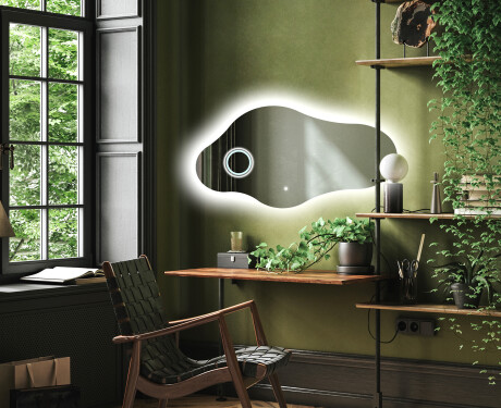 Lustro plama asymetryczne łazienkowe podświetlane LED C221 #3