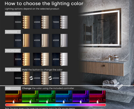LED vannas istabas spogulis ar aizmugurējo apgaismojumu L226 #9
