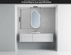Neregulārais spogulis ar LED apgaismojumu dekoratīvs dizains F222 #5