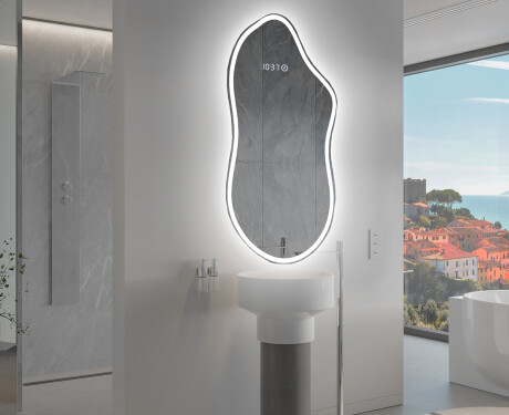 Neregulārais spogulis ar LED apgaismojumu dekoratīvs dizains F222 #9