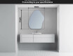 Neregulārais spogulis ar LED apgaismojumu dekoratīvs dizains G221 #4